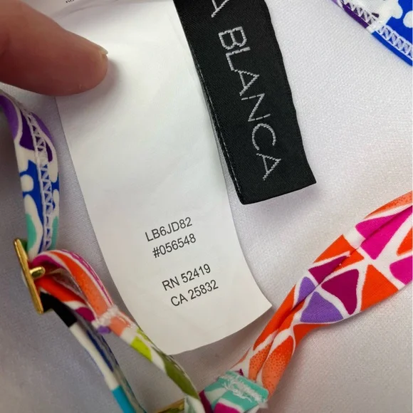 NWT La Blanca Rainbow Push Up Bikini Top Size 6 - Picture 7 of 7